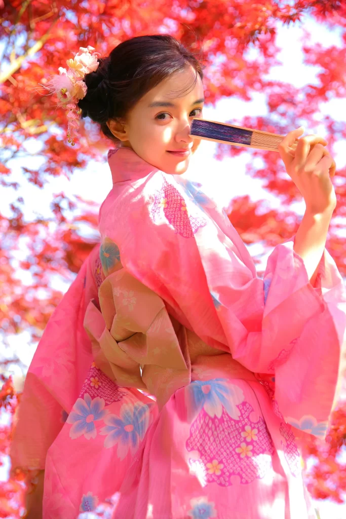Kimono Floral Cherry Blossom Pink
