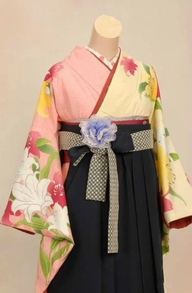 Kimono Floral Cherry Blossom Wave