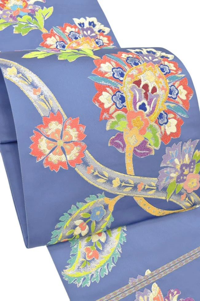 Kimono Floral Cherry Blossom Crane Wave
