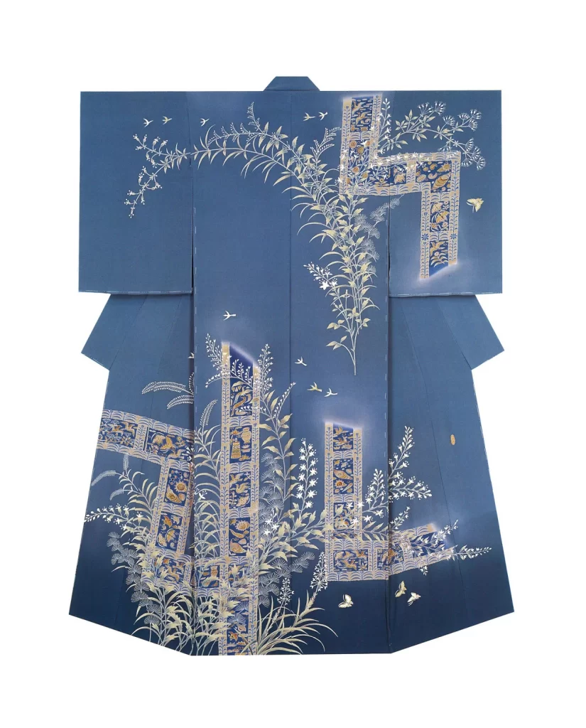 Kimono Floral Geometric Bird Moon