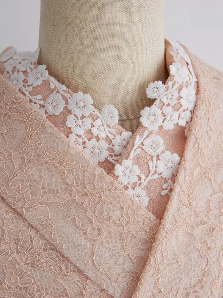 Kimono Floral Lace Pink