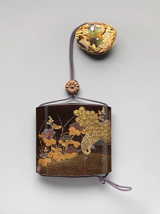 Kimono Floral Peacock Gold