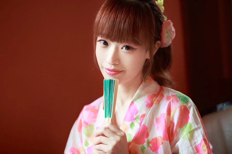 Kimono Floral Pink Green
