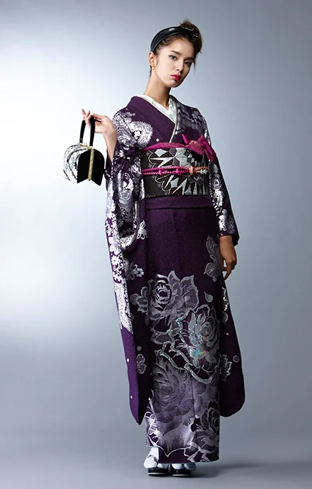 Kimono Floral Purple