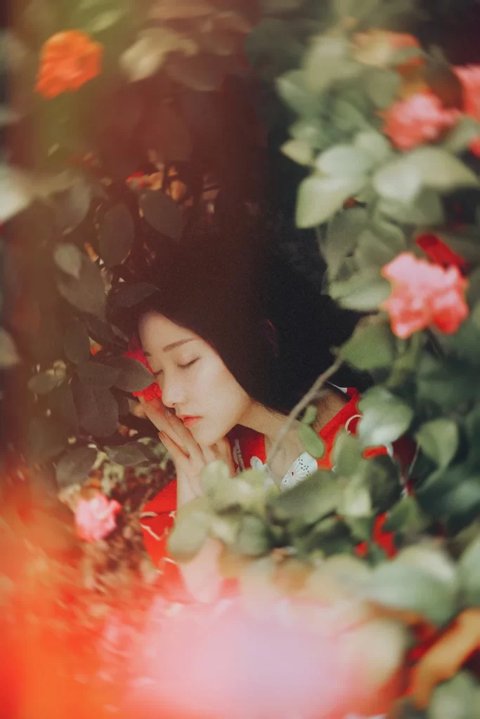Kimono Floral Red