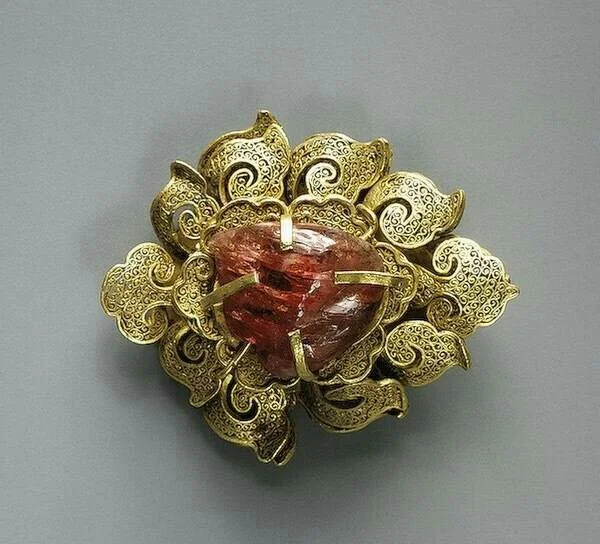 Kimono Floral Red Gold