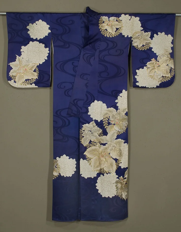 Kimono Floral Wave Blue