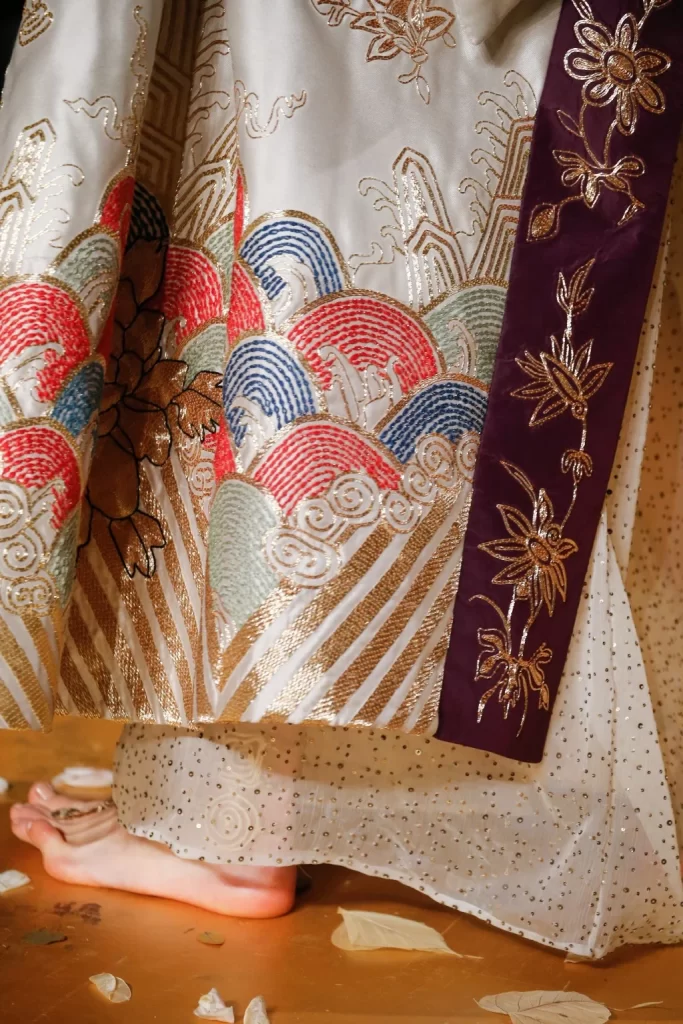Kimono Floral Wave Geometric Stripe Bird