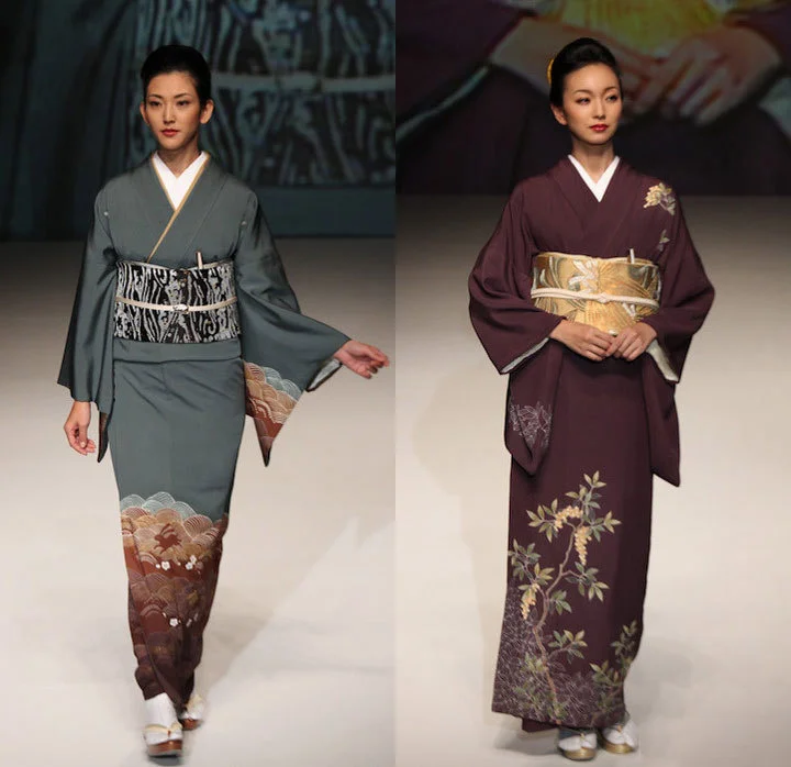 Kimono Floral Wave Landscape Geometric Stripe