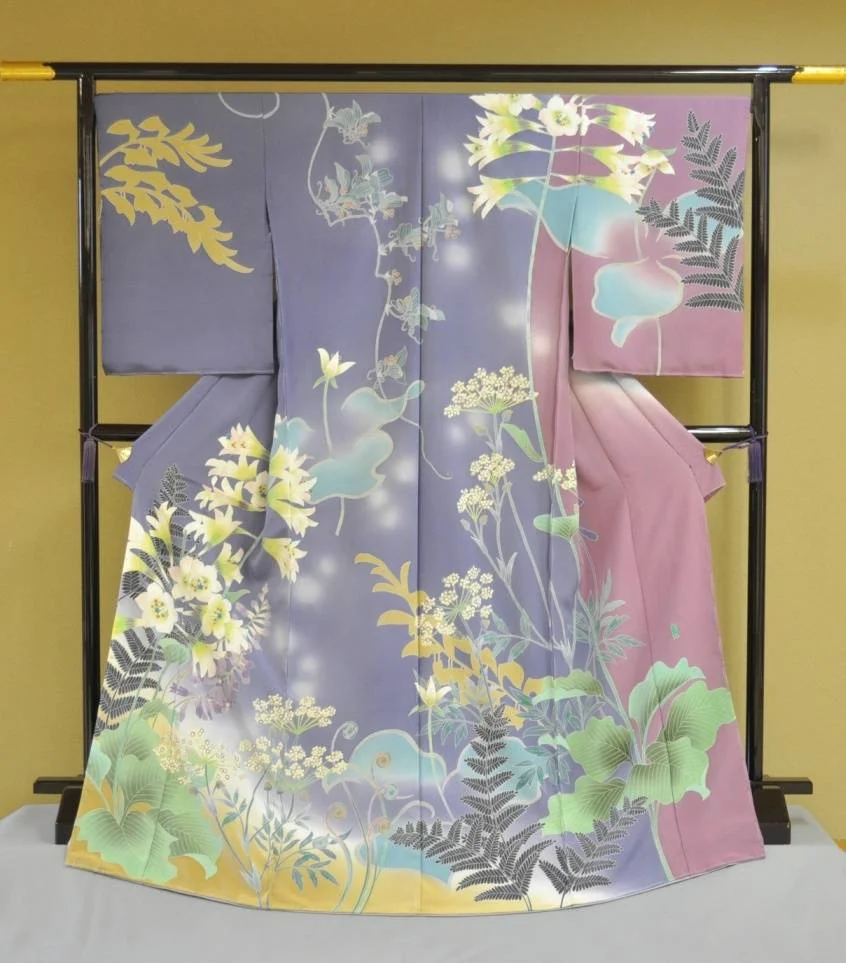 Kimono Floral Wave Landscape