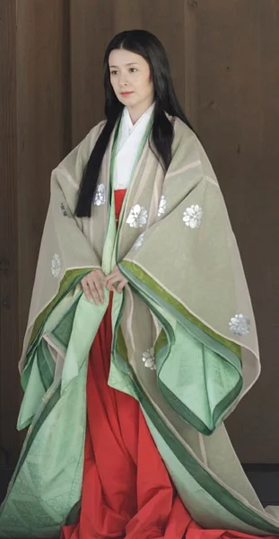 Kimono Furisode Floral Cherry Blossom Green Red