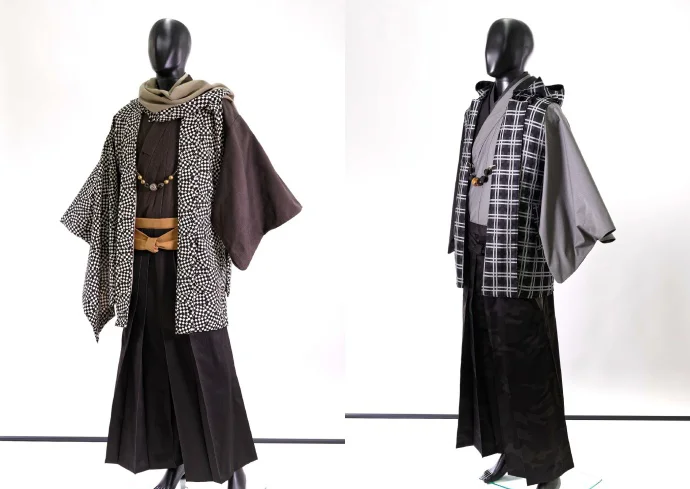 Kimono Geometric Black White Traditional Japanese