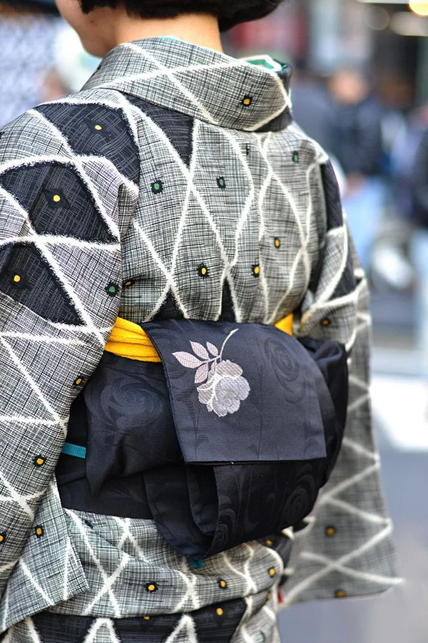 Kimono Geometric Floral Cherry Blossom