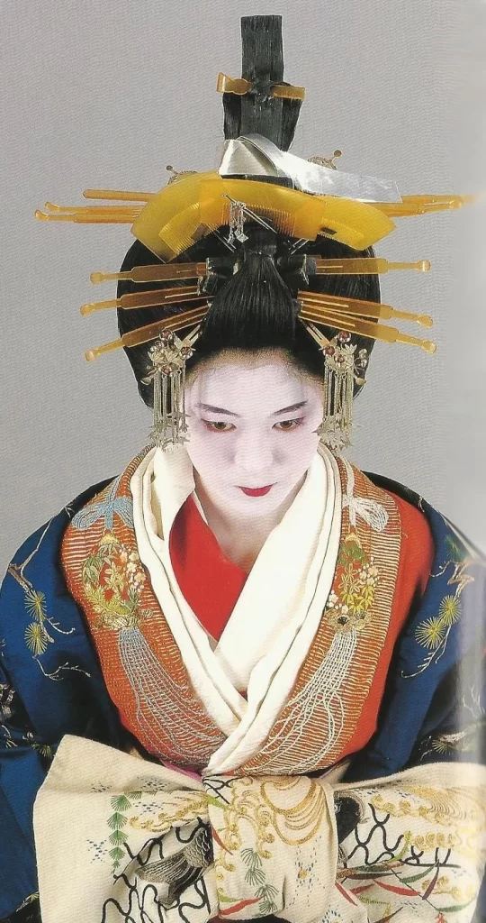 Kimono Red Floral Crane Elegant Ceremonial