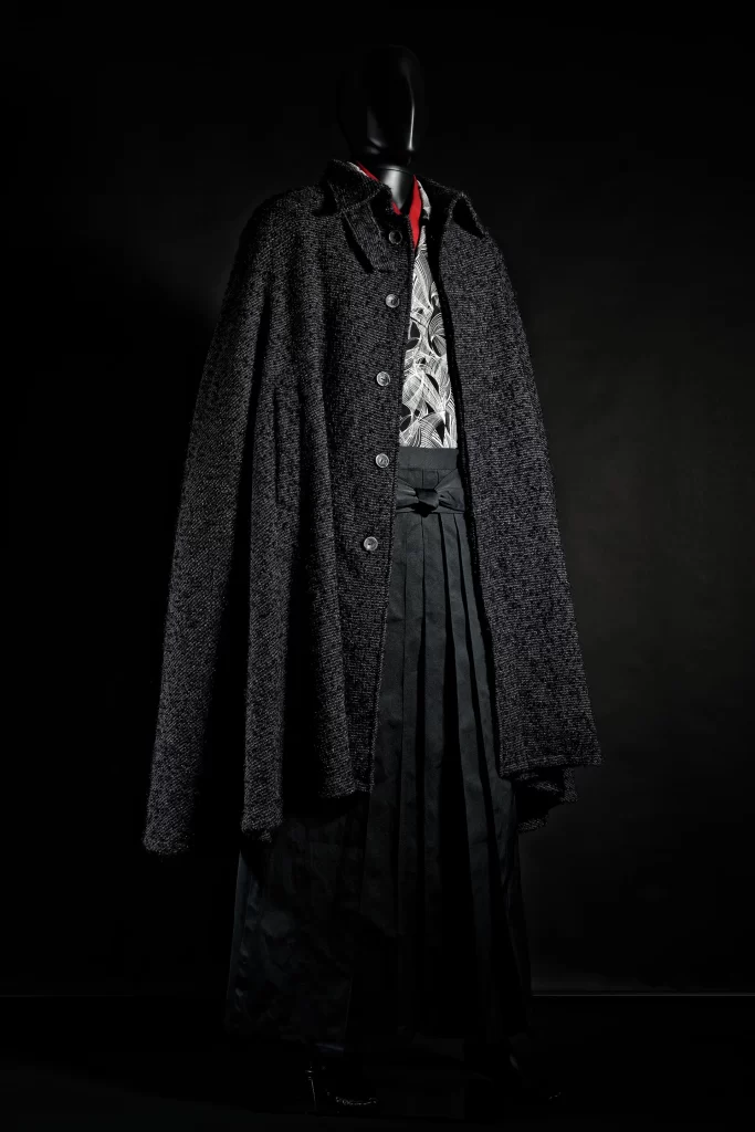 Kimono Traditional Black Geometric Formal Elegant