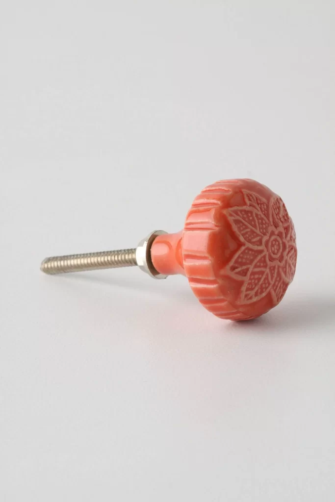 Knob Metal Coral Flower Design Hardware
