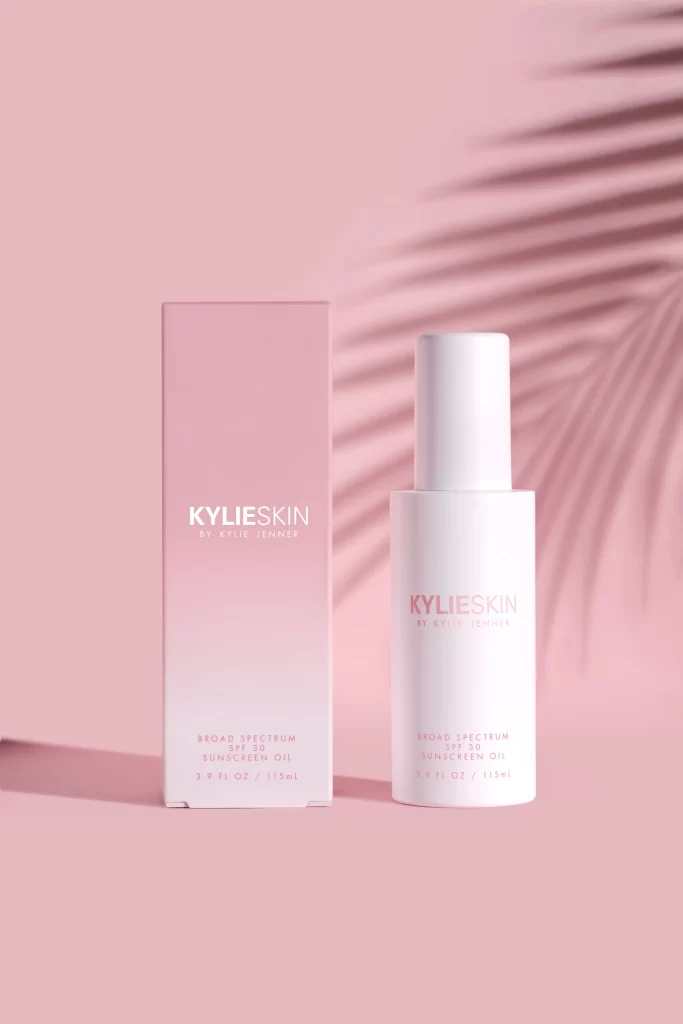 KYLIESKIN Sunscreen Oil Bottle White Pump Broad Spectrum