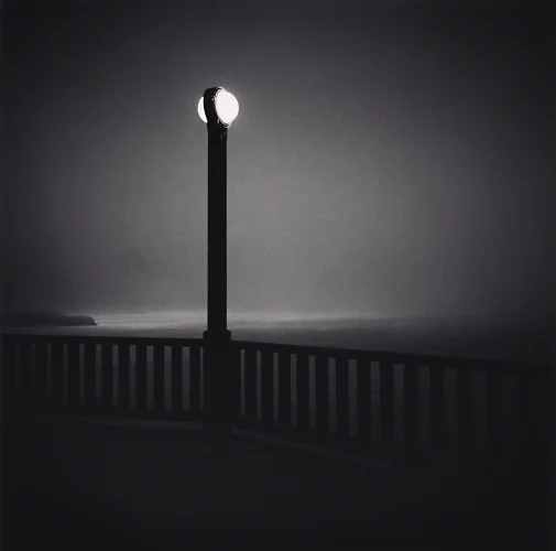 Lamp Post Bridge Foggy Dramatic Atmospheric Mysterious