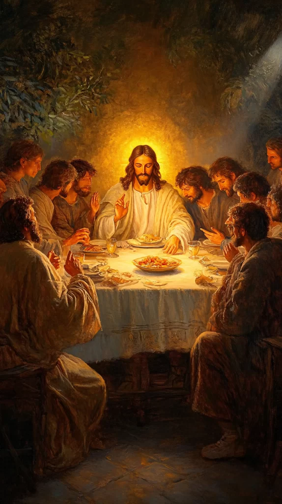 Last Supper Golden Light Table 757