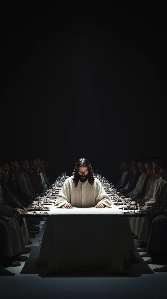LastSupper White Light Table Disciples