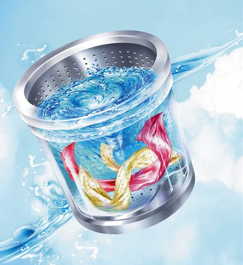 Laundry Machine Clothes Blue Red Yellow Water