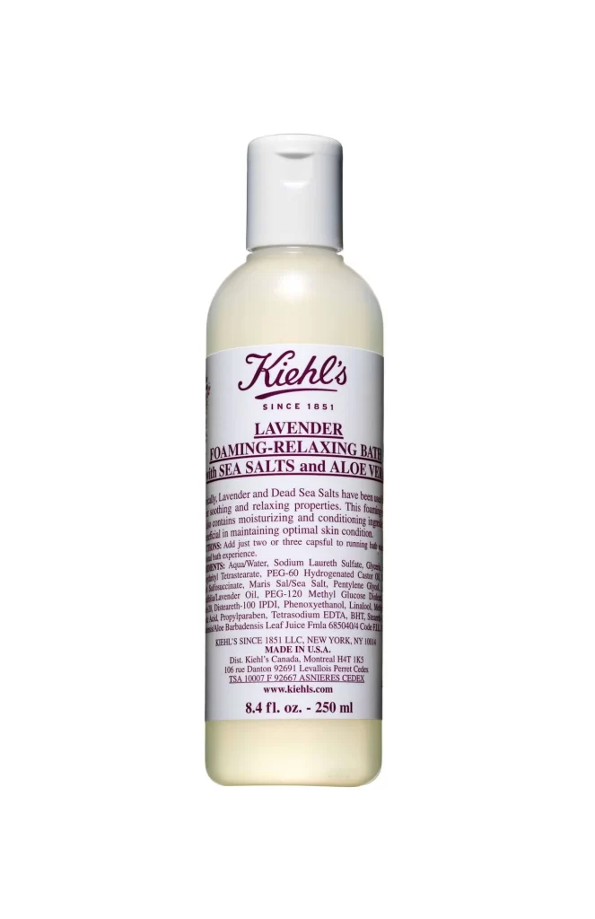 Lavender Bath Foam Bottle White Plastic Creamy
