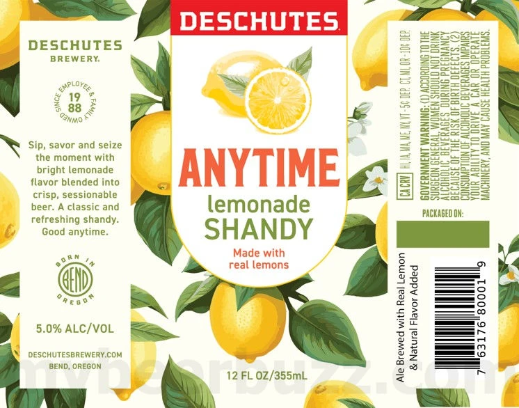 Lemonade Shandy Yellow Green Fresh Citrus