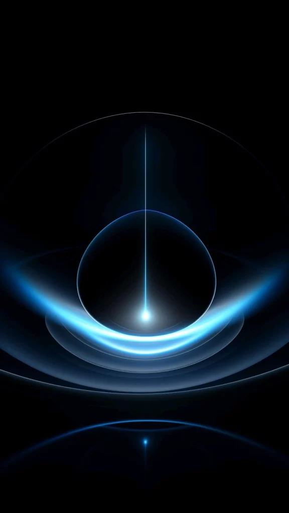 Light Blue Black Glowing Lines