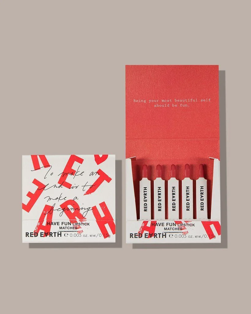 Lipstick Matches Cardboard Red Fun Cosmetics