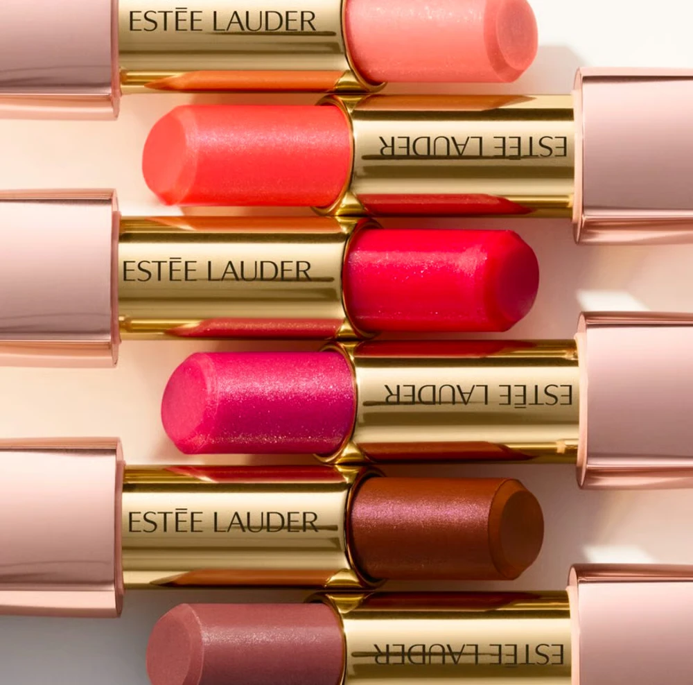 Lipsticks Pink Red Gold Estee Lauder