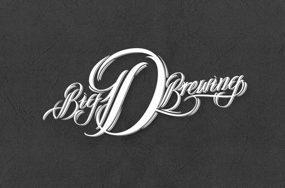 Logo Black White Calligraphy Branding Design