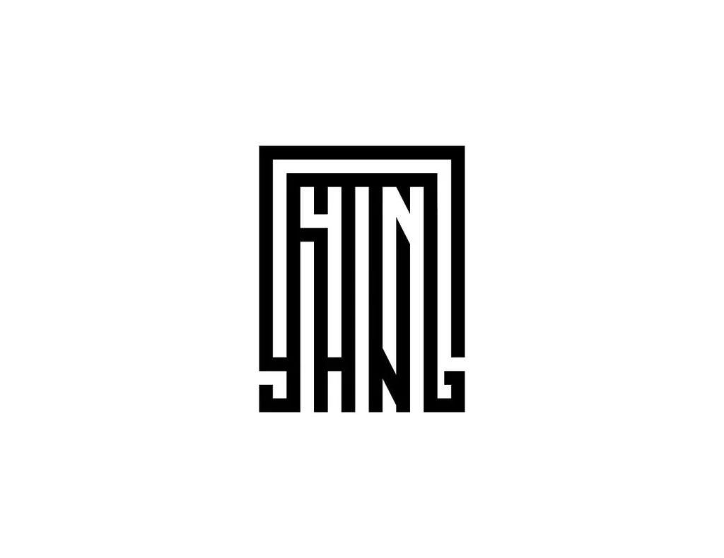 Logo Black White Geometric Minimalist