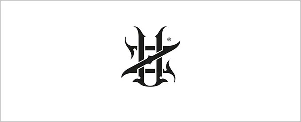 Logo Black White Gothic