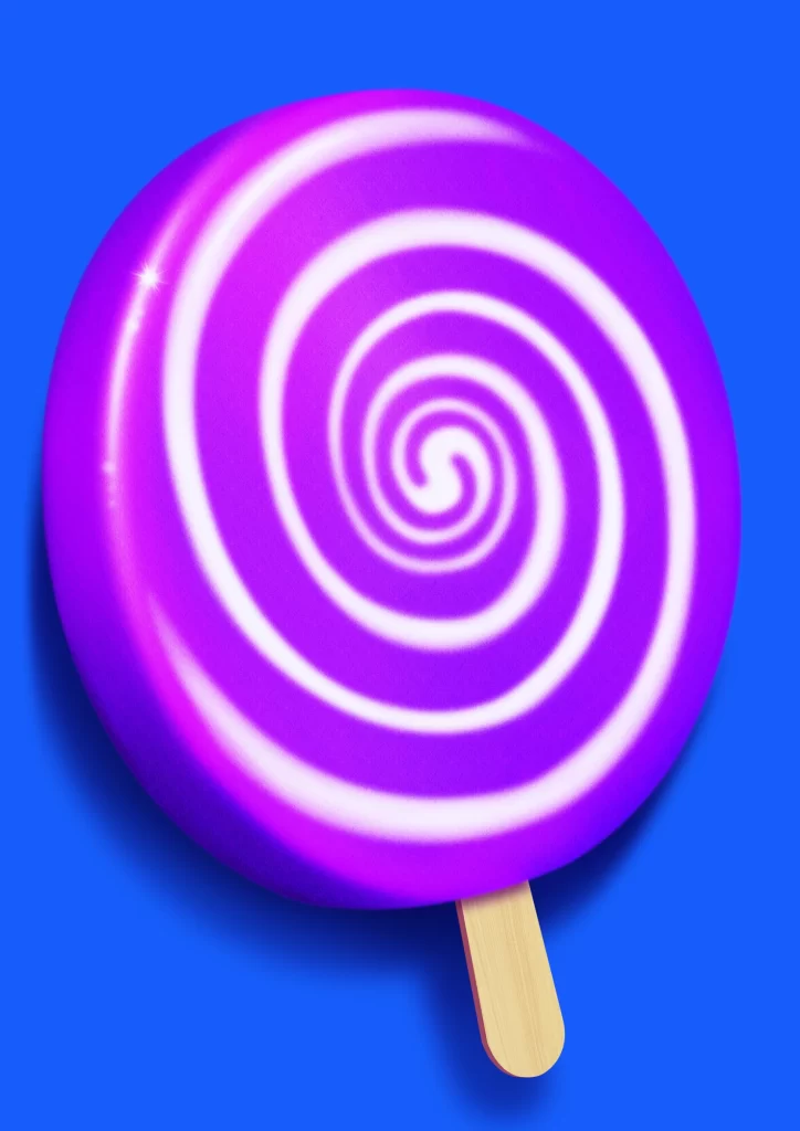 Lollipop Swirl Purple White Candy