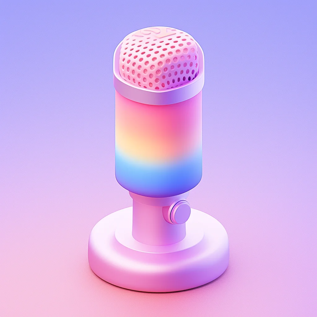lovely icon cartoon game 3D MIC microphone cute