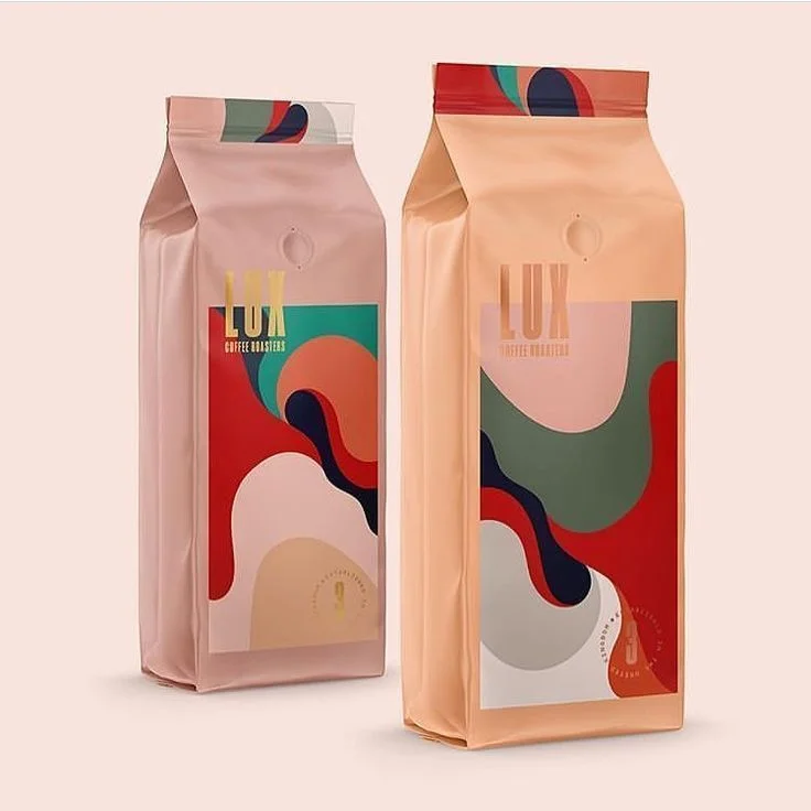 Lux Coffee Roasters Bag Paper Pastel Abstract Coffee