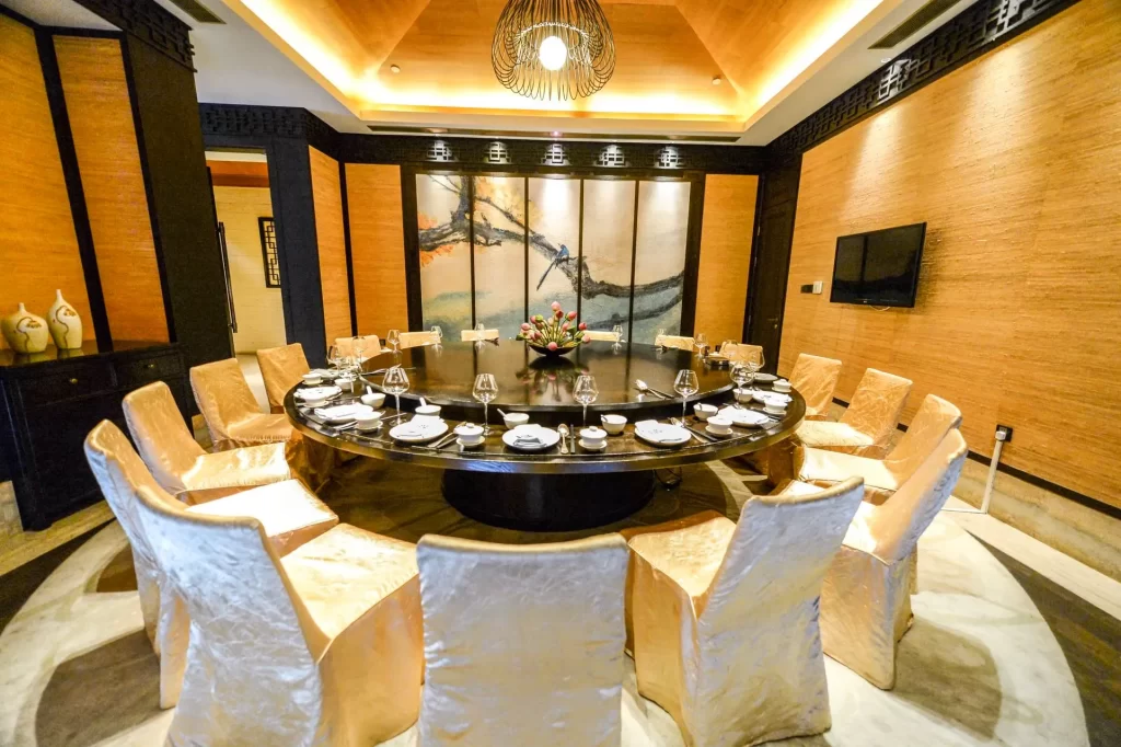 Luxury Restaurant Gold Brown Traditional Chinese