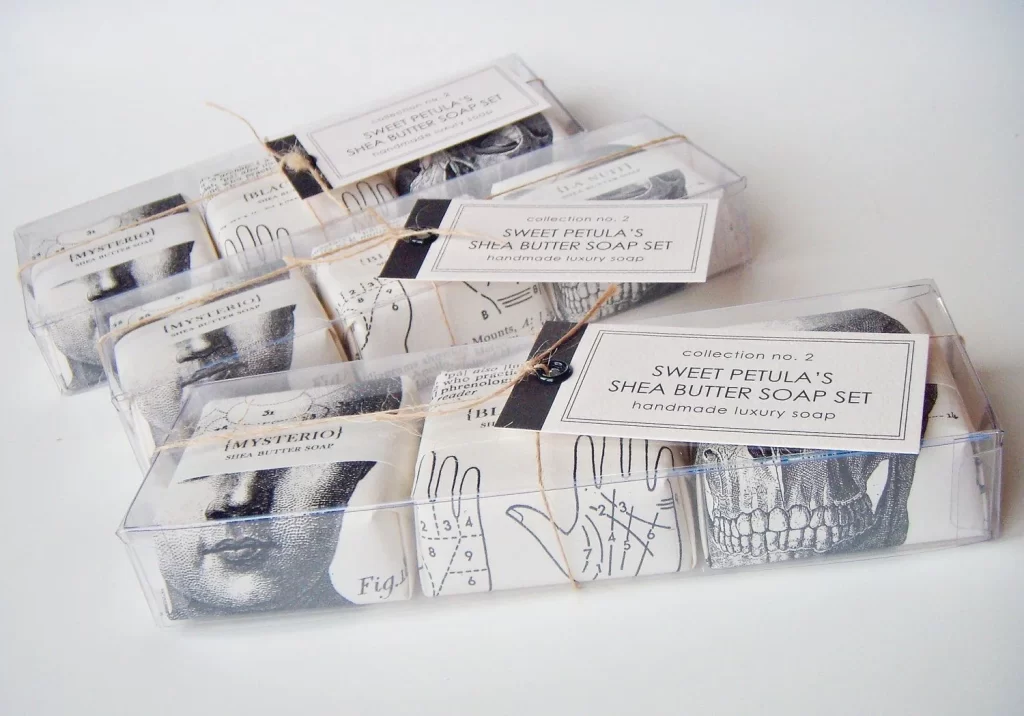 Luxury Soap Set Handmade Shea Butter Vintage Design