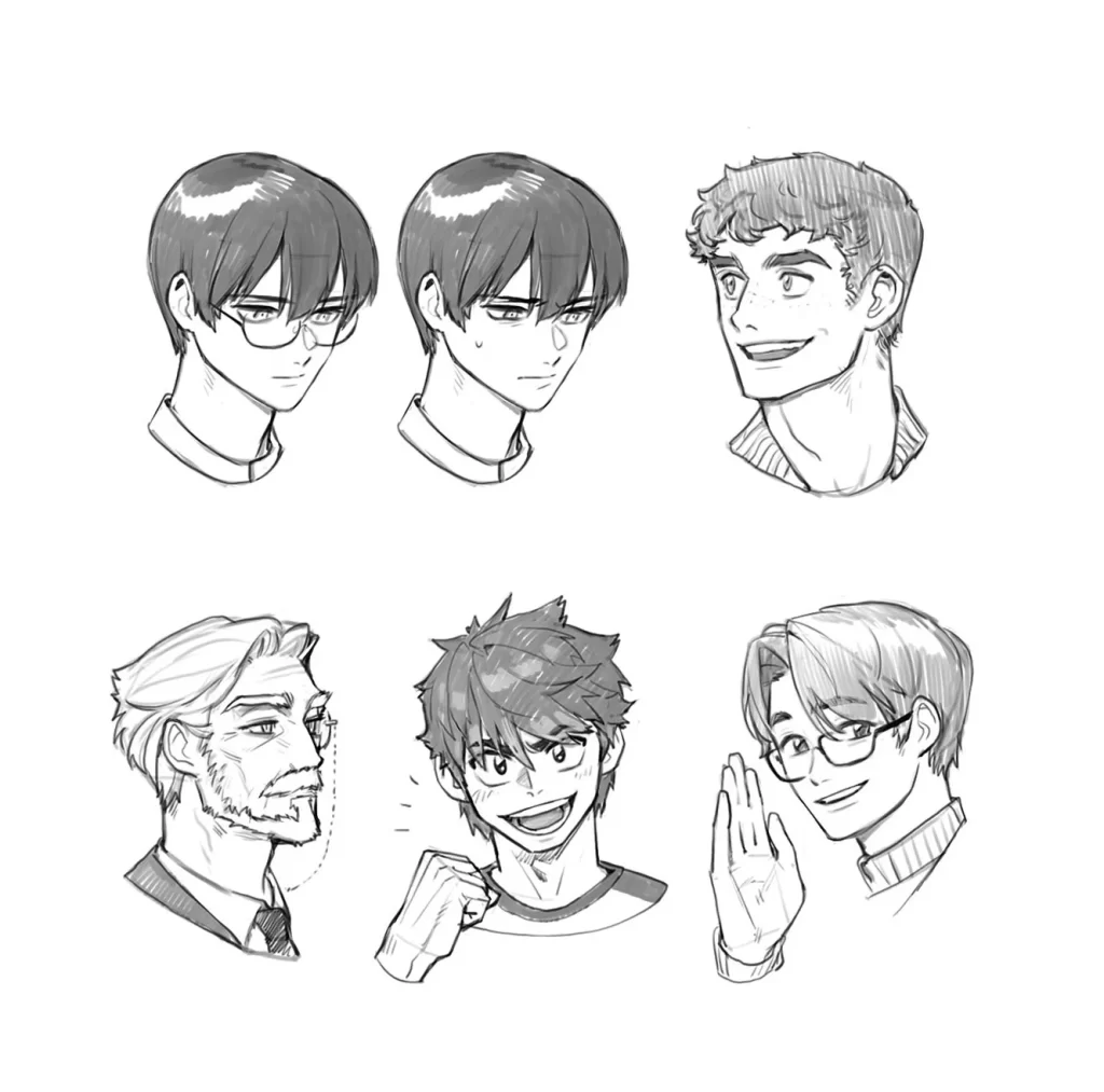 Male Characters Clothing Monochrome Sketching