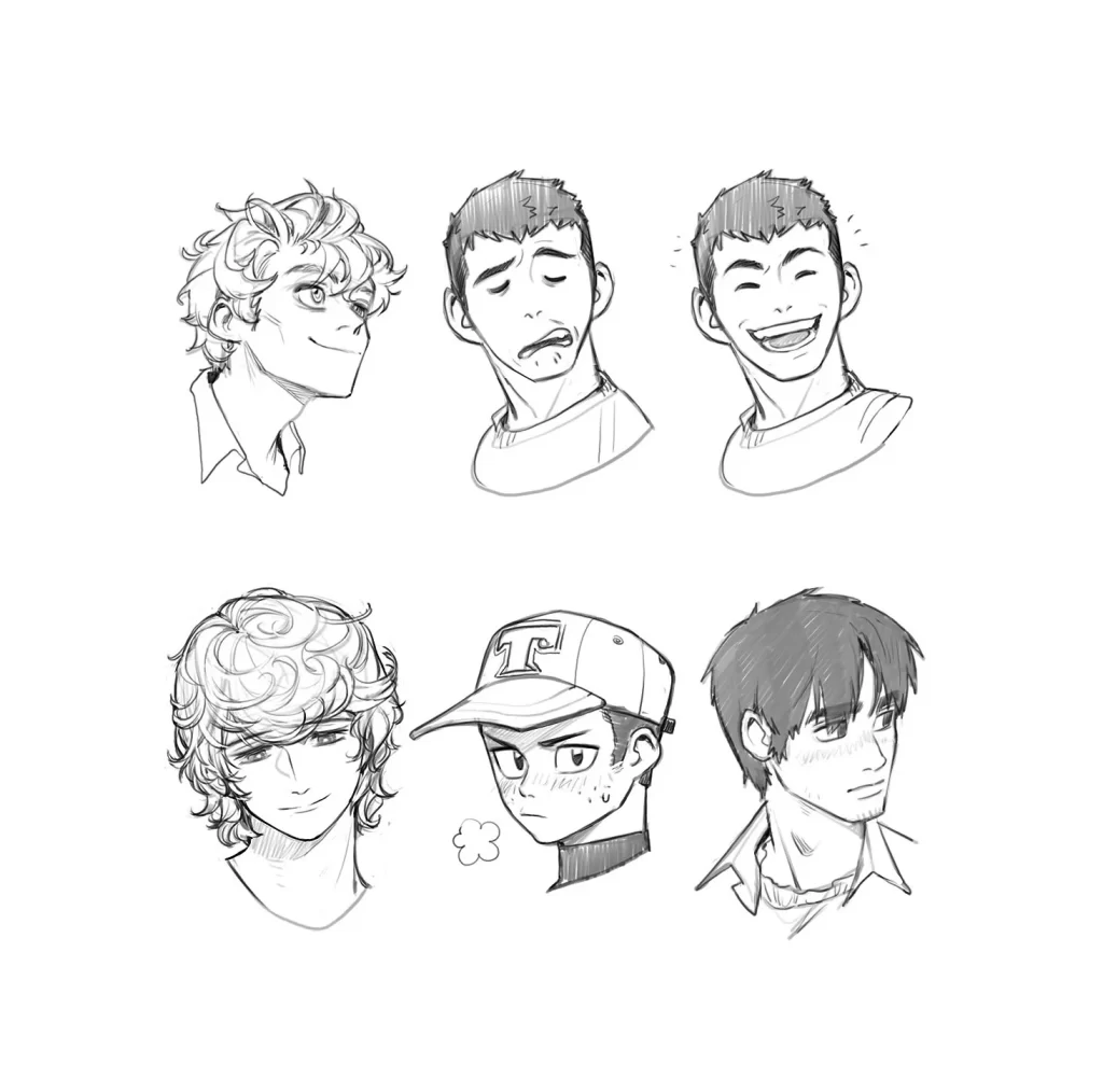 Male Characters Clothing Monochrome Expressions Style