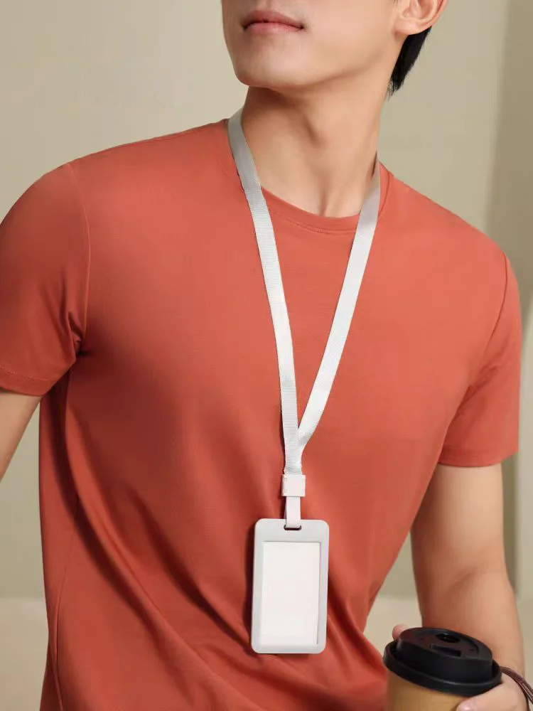 Man Red Shirt White Lanyard