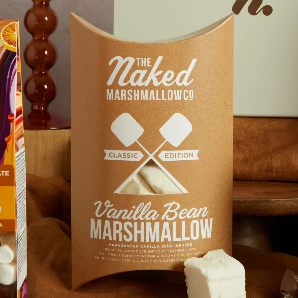 Marshmallow Vanilla Bean Brown White Packaging