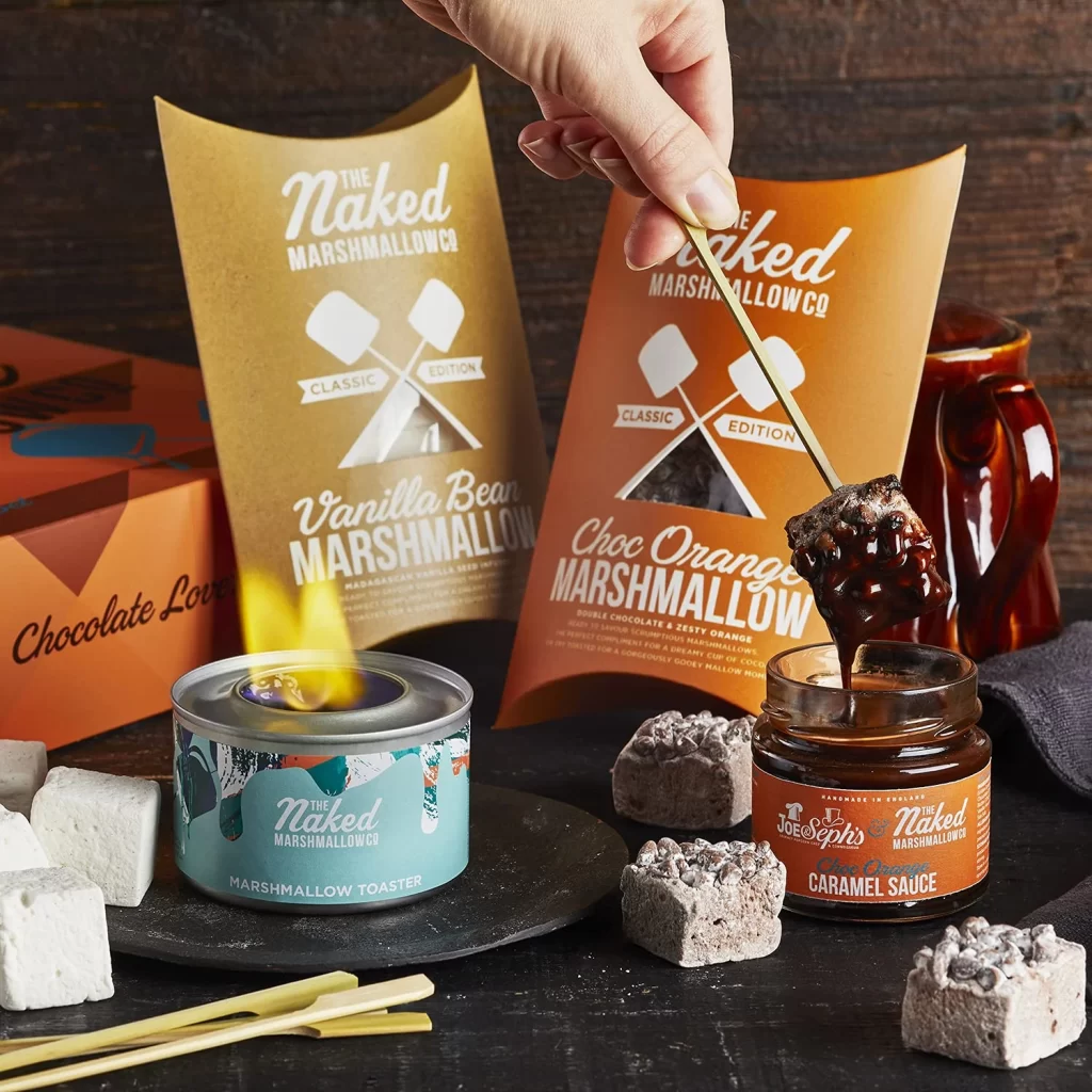 Marshmallows Chocolate Caramel Orange Vanilla Packaging