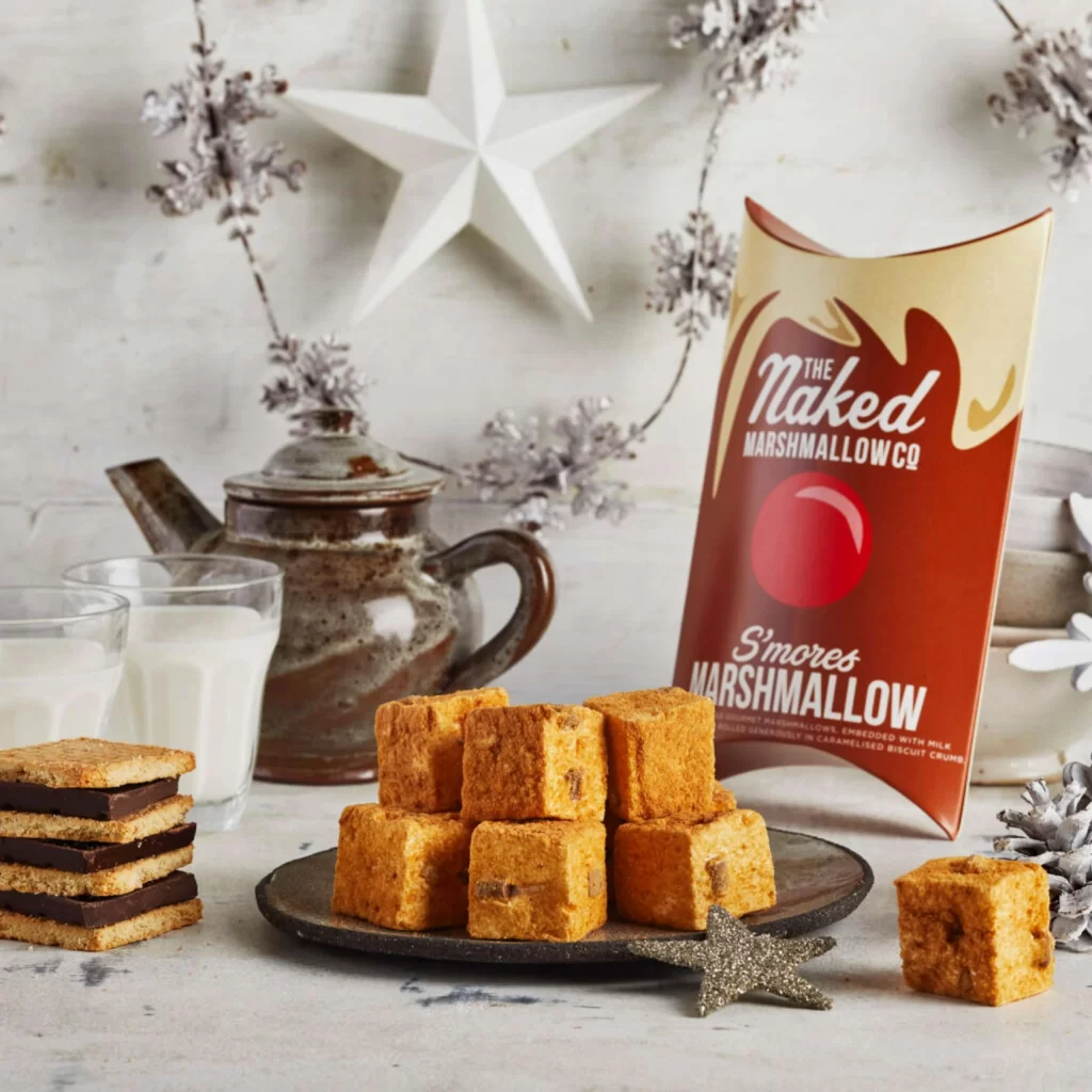 Marshmallows Milk Cookies Brown White Packaging