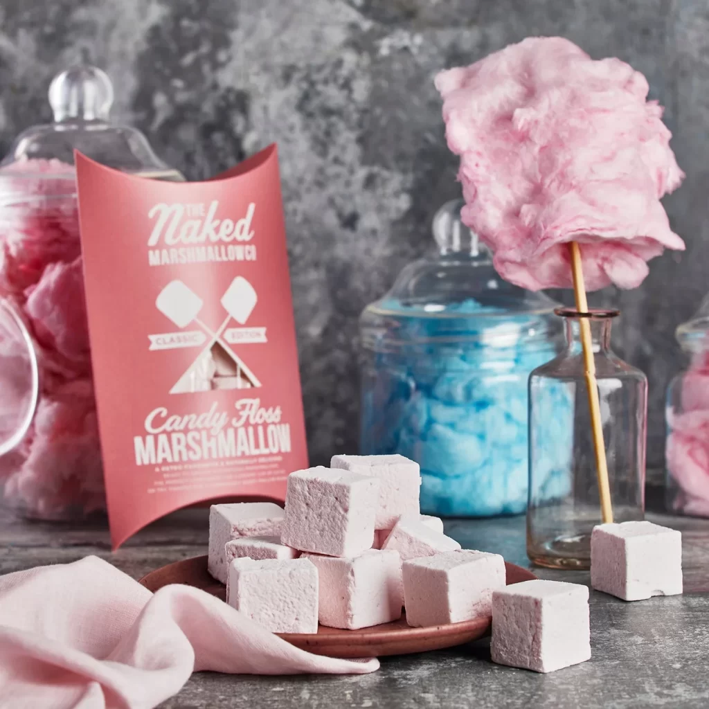 Marshmallows Pink Blue Cotton Candy Packaging