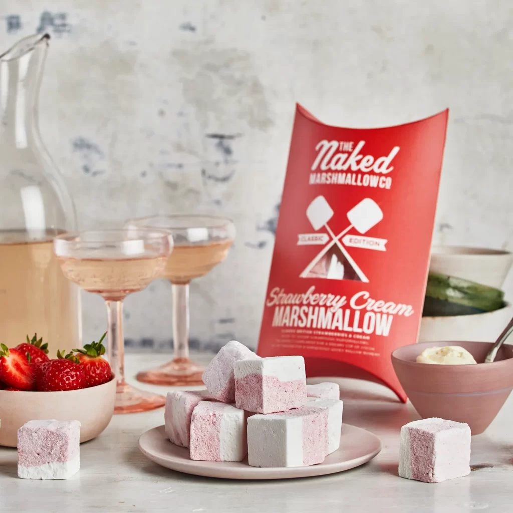 Marshmallows Pink White Red Elegant Packaging