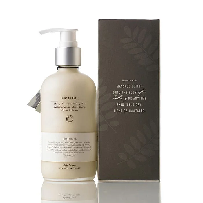 Massage Lotion Bottle White Pump Dispenser Natural Ingredients