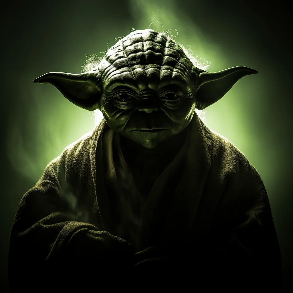 Master Yoda green silhouette photography