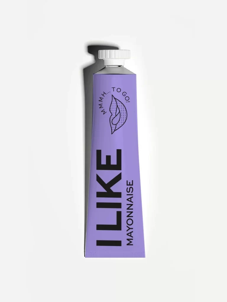 Mayonnaise Tube Purple Minimalist Food