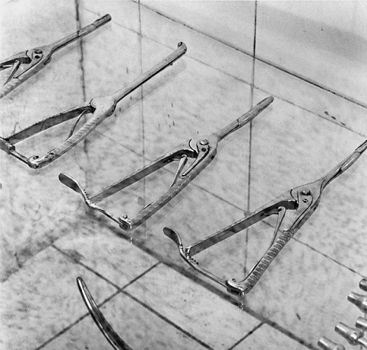 Medical Tools Black and White High Contrast Textured